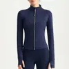Chaqueta de Yoga Cd para Mujer, Otoño e Invierno, Cuello Alto, Cortavientos, Ajuste Delgado, Chaqueta Deportiva con Cremallera de Manga Larga, Chaqueta Deportiva de Tacto Desnudo, Ropa de Fitness