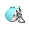 Taza de Agua para Mascotas Transfronteriza, Taza de Agua de Viaje para Perros, Botella de Agua Redonda Portátil para Exteriores, Contenedor de Agua Potable de Acero Inoxidable de Gran Capacidad