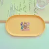 Linda Bandeja de Bocadillos para el Hogar Labubu Mesa de Comedor Escupidera Bandeja para Guardar Fruta Bandeja para Taza de Té
