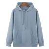 Sudadera con capucha de cuello redondo 320g Otoño/Invierno Sudadera de algodón de peso pesado Color liso Unisex Superior Ropa de trabajo Impresible