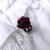 Jun eucalipto comércio exterior transfronteiriço Amazon anel de rosa vermelho escuro joias punk ajustáveis outlet de fábrica