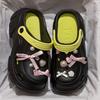 Nuevo Estilo Zapatos Cueva de Suela Gruesa para Mujer Verano para Exterior Aumenta la Altura Antideslizantes Cómodos Sensación Dung Baotou Sandalias y Pantuflas de Playa para Verano