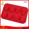 8 moldes de silicona divertidos y creativos con forma de cabeza de calavera, molde para gomitas, molde para chocolate, molde para cera con pintura a alta temperatura