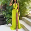 2026 Nueva Ropa de Verano para Mujer Vestidos Transfronterizos Europeos y Americanos Sexy Hueco Abertura Irregular Vestido