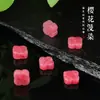 Transmisión en vivo de los más vendidos: flor de cerezo, rosa, trébol de cuatro hojas, trébol de la suerte rosa femenino, accesorios y cuentas para joyería DIY