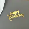 Decoración de Pastel de Cumpleaños Feliz de Acrílico Estilo Ins Transfronterizo Decoración Lateral del Pastel Suministros para Fiestas Adornos para Pastel