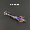 8cm Gamba de Madera Luminosa Anzuelo para Calamar Nivel Láser Luminoso Gamba Impresión UV Señuelo Falso