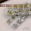 K9 Hua Zi Uña Cortada Arte de Uñas Diamante Puntiagudo Joyería Diamante Redondo Blanco Brillante Tamaño Mixto Bola de Diamante Relleno de Uña de Diamante Diamante