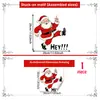 Navidad Divertido Papá Noel Pegatina para Inodoro Pegatina de Pared Sala de Estar Baño Pared de Fondo Decoración del Hogar Pegatina de Pared Autoadhesiva