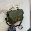 Bolsa pequena retrô bolsa feminina 2021 nova moda outono versátil ins messenger bag portátil ombro textura pequena bolsa quadrada