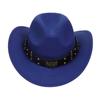 Sombreros para Hombre Transfronterizos, Sombreros Vaqueros Occidentales Europeos y Americanos, Sombreros de Jazz de Lana, Sombreros de Sol para Mujer para Exteriores, Sombreros Negros para Adultos