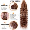 Trenza sucia de doble cola con puntas rizadas, trenza sucia de fibra química jamaiquina europea y americana