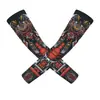 Camping de Verano Motocicleta Motocicleta Ciclismo Mangas de Seda Helada Montañismo al Aire Libre Pesca Estilo Camping Protección Solar Tatuaje de Brazo Mangas para el Brazo