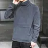 Suéter De Rong para Hombre Otoño e Invierno Casual Holgado Versátil Camiseta Base de Manga Larga Chaqueta Jersey Top Cálido