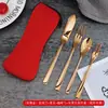 Nueva era cuchillo tenedor cuchara para postre cuchillo para crema cucharilla para té tenedor para té cucharilla para café tenedor para fruta serie cuchillo tenedor cuchara juego titanio plateado