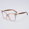 Gafas de Lectura Transfronterizas de Nuevo Estilo Europeo y Americano para Mujer, Elegante Montura de Mariposa de PC con Decoración de Perlas, Venta al por Mayor de Fábrica