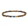 Pulsera de cuentas de colores turquesa y ojo de tigre estilo ins de nicho japonés y coreano diseño de nicho pulsera versátil para pareja para mujer