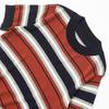 Comercio Exterior Al por Mayor Estilo Europeo y Americano Verano 2025 Casual Cuello Redondo Aspecto Adelgazante Rayado Tejido de Punto Manga Corta Tops para Mujer G866579
