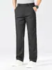 Pantalones Casuales de Lino para Hombre de Primavera y Verano, de Tiro Alto, Holgados, Pierna Recta, Pantalones Casuales de Lino, Elegantes, Simples, de Bolsillo Cuadrado, Pantalones de Vestir