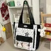 Estilo Coreano Dulce Estrella Dopamina Bolsa para Dolor Alto Aspecto Bloque de Color Estudiantes de Primaria Grados 3-5 Juego de Dos Piezas Mochila