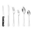 Amazon 1010 Juego de Cubiertos para Bistec de Acero Inoxidable, Tenedor y Cuchara de 24/48 Piezas Juego de Cubiertos para Hotel Transfronterizo Juego de Vajilla Estilo Occidental