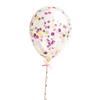 Globo de 5 Pulgadas Fiesta Pastel de Cumpleaños Adorno para Pastel de Mesa de Postres Globo de Confeti Adornos Decorativos con Soporte y Varilla