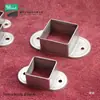 Conector, tubo cuadrado galvanizado, conector de barandilla de balcón, soporte de fijación de zinc, soporte decorativo, soporte en forma de oreja, escalera de acero, otros