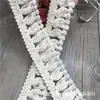 Em Estoque 3,5cm Franja de Algodão Branco Natural Fio de Borla Renda Acessórios para Vestuário e Têxteis Domésticos Feitos à Mão Venda por Atacado