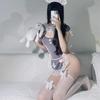 Lencería Sexy Dulce Sirvienta Lindo Mono Sexy Abertura No Necesita Quitarse Uniforme de Cosplay Agua Muerta Traje