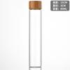 Botella de Tubo de Tornillo de 30 mm Tapa de Bambú Botella de Reactivo Botella de Vidrio Transparente Botella de Cordyceps Almacenamiento de Té Multi-Especificación Botella Vacía