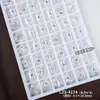 Accesorios de Arte para Uñas de Alta Calidad K9 Hielo Transparente Fondo Abierto Apilables con Pedrería Súper Brillantes Rectangulares Ovalados Acabado Perla Decoraciones de Uñas Apilables con Pedrería