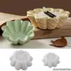 Molde de Silicone Espelhado para Tigela de Waffle Irregular em Miniatura com Flor, Tigela para Vela Grande e Pequena, Tigela de Armazenamento