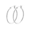 Brincos Novos da Moda Brincos de Cobre Simples Temperamento Brincos Argola com Strass Estilo Hong Kong Brincos de Personalidade Retrô