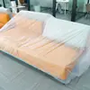 Fundas protectoras desechables, película plástica engrosada, a prueba de polvo y suciedad, para cubrir y proteger camas grandes, sofás y muebles en casa; al por mayor