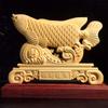 Boj tallado Animal Ocho Xiongfeng Artesanías Muebles de madera para el hogar Decoraciones