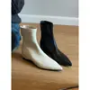 Botas Femininas Slim Elásticas com Zíper nas Costas Estilo Francês Simples, Salto Interno Oculto, Bico Fino, Zíper nas Costas, Botas da Moda