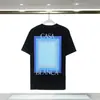 Camiseta de comercio exterior fuente nicho verano nuevo estampado logo Casablanca camiseta de manga corta mujer 100% algodón puro