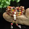 Pulsera Budista de Oración Multicuentas con 108 Cuentas, Joyería de Moda Estilo Étnico para Hombres y Mujeres