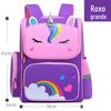 Mochila Escolar Primária Unicórnio Leve Estilo Coreano Mochila Desenho Animado Fofa Meninas Proteção da Coluna e Redução de Carga Mochila Respirável