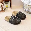 Pantuflas de Malla Tejida Huecas para Niñas, Casuales para Exteriores 2026 Verano Nuevo Estilo Coreano Pantuflas de Suela Gruesa tipo Birkenstock