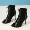 Sandalias de tacón alto de moda europea y americana estilo comercio exterior AliExpress con cordones boca de pez sandalias sexys zapatos de baile para fiesta de baile