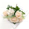 Directo de fábrica 6 rosas peonías simulación boda decoración del hogar mesa de comedor sala de estar decoración de mesa de comedor fotografía flores artificiales