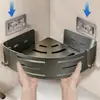 Prateleira de Canto para Banheiro com Adesivo Sem Marcas, Suporte de Armazenamento de Parede para Lavatório, Vaso Sanitário e Organização de Banheiro