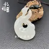 Colgante de Jade Afgano Hebilla de Paz Jade Pixiu Placa de Paz Placa de Dragón y Fénix Colgante de Loto Candado de Paz Guanyin Buda