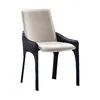 Silla de Comedor Minimalista Estilo Italiano en Cuero de Silla de Montar Moderna Minimalista Hogar Restaurante Taburete con Respaldo Silla de Silla de Montar Nórdica de Diseñador