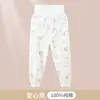 Pantalones Gruesos Cálidos de Cintura Alta para Primavera y Otoño para Niños y Niñas, Pantalones de Dormir de Algodón Puro para Bebé, Leggings de Otoño e Invierno