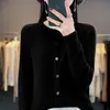 Nuevo Top Base para Mujer Ropa Exterior Transfronteriza Otoño/Invierno Tejido de Punto Manga Larga para Mujer Cardigan de Punto Redondo de Una Fila Andy Fleece