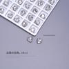Joia de diamante em forma de diamante branco cristal cor transparente fundo torto machado gotículas de água broca de unha borboleta retangular