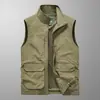 Uso a doble cara Exclusivo transfronterizo chaleco de cuello alto ropa de trabajo multibolsillos talla grande con forro de terciopelo chaleco de doble cara chaleco para hombre