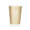 Taza de papel de un solo uso para té de leche, personalizada con logotipo dorado, aislante térmico, para bebidas calientes y frías, taza de papel personalizada con plata caliente, taza comercial para té de leche
